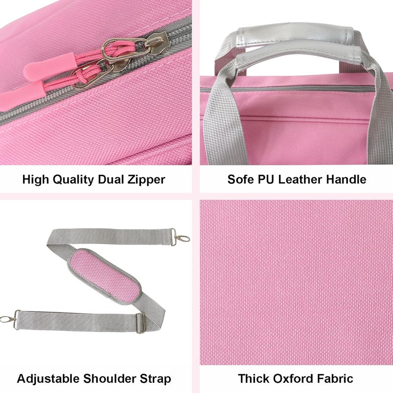 CTWWFS 2 Inch 3 Ring Zipper Binder - Trapper Keeper Binder with Strap - 500 Sheet Capacity & Multi-Pockets for School and Office (Pink) - Image 4